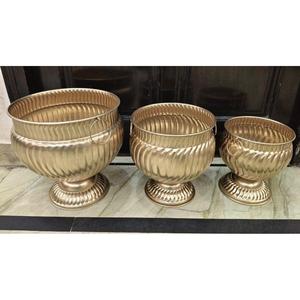 Modern European Style Flower <b>Vase</b> & Urns Factory Price Luxury Gold Finish Rust Free Artificial Plants Flower Pots Wedding Decor - Product Image 4