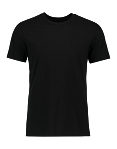 Men's Black Short Sleeve O-Neck T-Shirt Regular Fit Knitted Casual Wear Solid Color Blank Design 2026 New Blank - Product Image 4