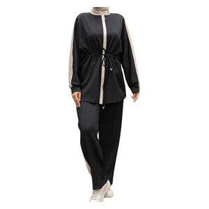 Women's <b>Modest</b> Activewear 2-Piece <b>Set</b>-Quick Dry Breathable Lightweight Polyester/Cotton Gym Yoga Tracksuit Full - Product Image 1