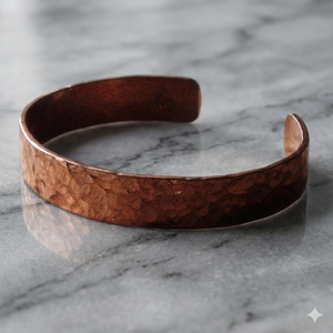 Link <b>Bracelets</b> Copper Magnetic <b>Bangle</b> <b>Bracelet</b> Handmade in Pure Natural Copper with Gold Plating Trendy Gold Cuff Parties Gifts - Product Image 1