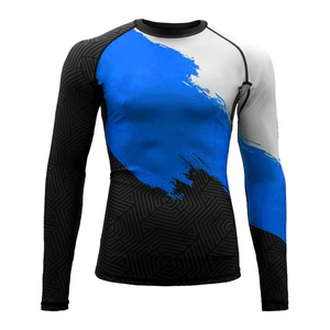 Plus Size Sportswear Uniform Supplier Low MOQs Club USA Size <b>Compression</b> Grappling Fitted <b>Shirts</b> MMA BJJ Gear Printed Rash Guard - Product Image 1