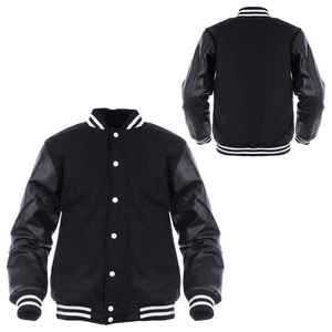 2024 Men's Custom Cotton Fleece Baseball <b>Jacket</b> Wholesale Stand Collar Varsity Hooded <b>Jacket</b> with Letter Pattern Customizable - Product Image 2