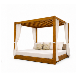 ARTERRA - Juego de Tumbonas de Lujo para Exteriores de Madera de Teca con Ruedas, Resistentes al Agua y a la Intemperie, para Playa, Resort, Patio - Product Image 3
