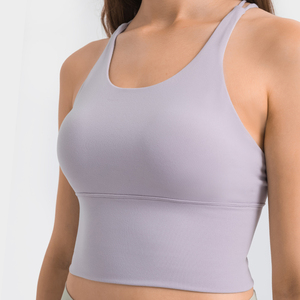 High Quality Lightweight Cross Backless Front Designer Custom Fitness Gym Workout Strap Sports Yoga Bra for Women Fitness Bra - Product Image 1