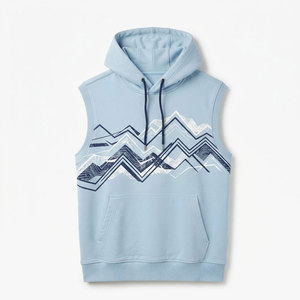 <b>Men</b> <b>Sleeveless</b> Hoodies Custom Lightweight Hooded <b>Pullover</b> For Gym Training Fitness Running Casual Outdoor Sports Apparel - Product Image 1
