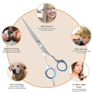 Ciseaux de barbier droits non pliables pour droitiers, lame affûtée pour la coupe de cheveux, acier inoxydable 4cr13 de haute qualité, personnalisés - Product Image 4