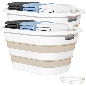 Cesto per Bucato Pieghevole in Plastica da 43L (11,5 Galloni), Contenitore di Stoccaggio Grande Capacità - Product Image 1