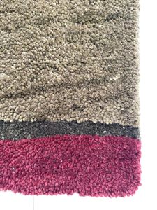 Alfombra AISHA FABS SNOW Moderna, Teñida, de Lana, Hecha a Mano, Antideslizante, Gruesa, Abstracta, con Base de Algodón Rectangular para Hogar y Hotel - Product Image 1