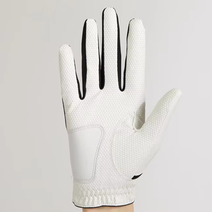 Gant de golf unisexe en peau de mouton blanc, pour droitier, antidérapant, imperméable, avec sangle de poignet réglable, à enfiler, pour sports de plein air - Product Image 2