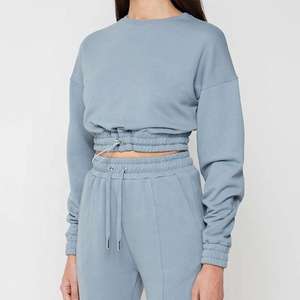 Conjunto Deportivo para Mujer, Invierno 2025, Chaqueta con Capucha y Pantalones de Forro Polar, Color Sólido, Corto, Ecológico - Product Image 3