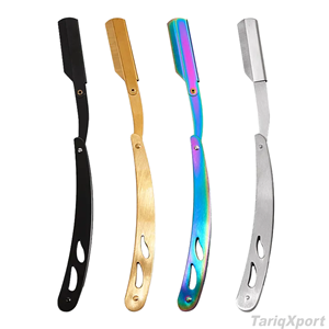 Maquinilla de Afeitar Plegable Profesional para Hombre, Mango de Madera, Cuchillas de Acero Inoxidable, Logotipo Personalizado, Herramientas de Barbería para Modelar el Cuerpo y la Cara - Product Image 4