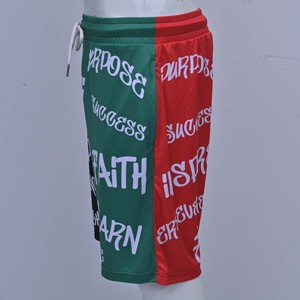 Pantalones Cortos Deportivos Casuales para Hombre, Ecológicos, Negros y Verdes, con Estampado de Letras, Cintura Media, Logotipo Personalizado en la Parte Delantera, Cordón Ajustable, Secado Rápido - Product Image 4