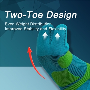 2 Toe Algodón orgánico 70% Nylon 26% Fibra elástica 4% Crew Sport Calcetines - Product Image 4