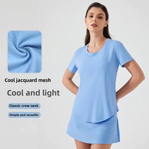 T-shirt classique vierge pour femme, col rond unisexe, 210 g/m², style streetwear, vêtement de sport, course en extérieur - Product Image 2