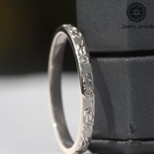 Charm_Jewells IGI Certified 3 GM <b>Silver</b> Cushion Cut Moissanite <b>Eternity</b> Band <b>Ring</b> Prong Setting Women's Classic Engagement <b>Ring</b> - Product Image 5