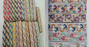 Adorno de encaje floral delicado, bordado personalizado para vestidos, manualidades, adorno de encaje bordado hecho a mano para vestidos, velos y saris - Product Image 5