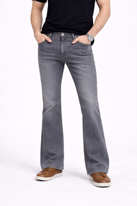 Jean en denim coupe droite gris pierre pour homme – un essentiel polyvalent au quotidien, confectionné en tissu riche en coton de qualité supérieure - Product Image 4