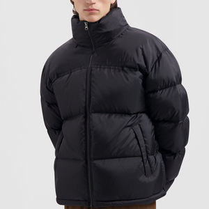 Men's Classic <b>Packable</b> Puffer <b>Jacket</b> Winter Stand Front Casual Style Weatherproof Breathable Zipper Closure Cotton Custom Made - Product Image 3
