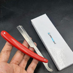 Rasoir de barbier personnalisé avec logo, lame en acier durable, manche en plastique, pour usage facial, avec fonction de sécurité, avec étiquette privée, rasoir pour le cou - Product Image 5