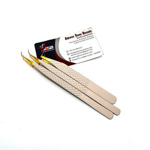 Nude Gold Lash Tweezers 90 Degree Slim <b>Boot</b> 45 Degree And Curved Isolation Custom Logo Beauty Eyelash Extension Tweezers - Product Image 4