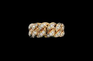 Bague unisexe de luxe en or avec diamant de laboratoire, style Cuban Link, Hip Hop, pour fiançailles ou alliance personnalisée, sertie de diamants, certifiée IGI - Product Image 6
