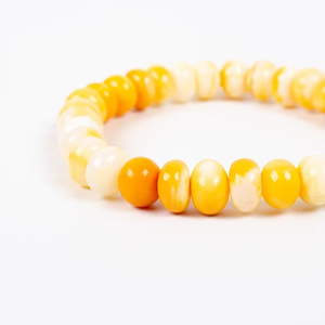 Natural Orange Opal Smooth Rondelle <b>Bracelet</b> 8MM Fire Opal Gemstone Stretch <b>Bracelet</b> Natural Stone <b>Beaded</b> <b>Bracelet</b> For <b>Men</b> Women - Product Image 2