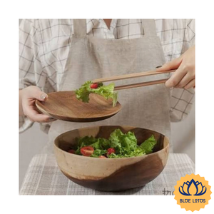 [HIGH QUALITY] | Wooden <b>Bowl</b> Deep Round Wooden Salad Basin For Food Service Catering Hotel Dinnerware Set from <b>Blue</b> Lotus Farm - Product Image 1