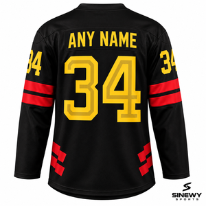 Nouveau design 2026 Maillots de hockey sur glace de haute qualité personnalisés imprimés par transfert thermique à manches courtes en tissu mesh unisexe anti-bactérien coupe ajustée - Product Image 3