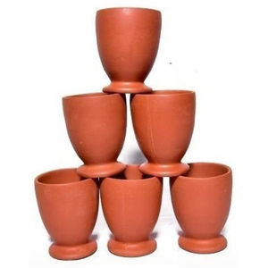 Ensemble de 6 tasses de voyage vintage en terre cuite - Grande capacité, étanches, portables, essentiels pour le camping - Product Image 1