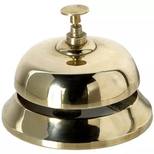 Campana de Recepción Manual de Latón, Campana de Llamada de Metal Resistente para Maestros, Escuelas y Accesorios de Escritorio de Oficina - Product Image 2