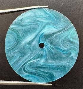 Esfera de Reloj con Piedra Azul MOP Creada en Laboratorio, 30 mm, 0.70 mm, Gema con Orificio Central de 2 mm para Relojes de Lujo Personalizados por K Gems - Product Image 1