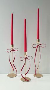 เชิงเทียนทองเหลืองลายโบว์สำหรับตกแต่งบ้าน - Product Image 6