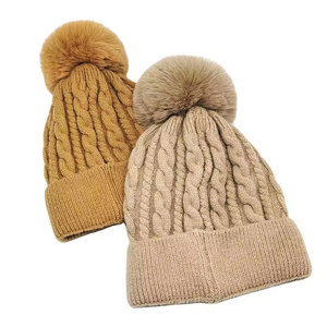 <b>Winter</b> Double Layer Thick Plain Customize Beanie Solid Beanies With Custom Logo inter Warm <b>Hats</b> Women <b>Men</b> Checkered Pattern - Product Image 1