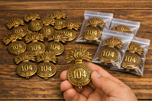 104th Bengal Vintage Style Brass Glengarry Cap Badge <b>Hat</b> Emblem Decorative Metal <b>Pin</b> Accessory Gift Souvenir - Product Image 6
