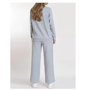 Conjunto Deportivo Personalizado con Logotipo, Sudadera con Capucha Ajustada, Traje Deportivo Liso para Mujer, Conjunto de Sudadera Unisex de Algodón, Tallas Grandes, 350 g/m² - Product Image 3