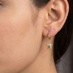 Joyería de Plata de Ley 925 Chapada en Oro para Bodas, Juego de Aretes con Múltiples Piedras Preciosas de Turmalina para Mujer - Product Image 6