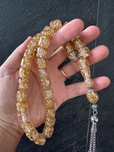 Rosario de cuentas de resina marrón hecho a mano, redondo, con borla decorativa religiosa y detalles metálicos artesanales SOFIYA CRAFT - Product Image 6