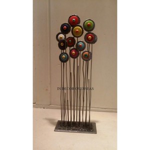 Ensemble de 2 sculptures en feuilles d'or de haute qualité, décoration de table, design artistique contemporain pour la maison et le salon d'hôtel - Product Image 5