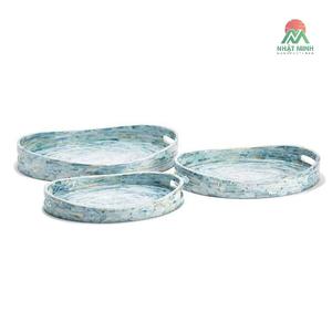 Good Quality OEM Mother of Pearl Serving Trays Using for Food <b>Table</b> Decorative Serving Plate Handmade From Vietnam Manufacturer - Product Image 1