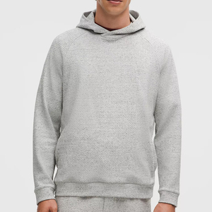 Sweat à capuche texturé personnalisé de haute qualité, en tricot gaufré, vente en gros, décontracté, unisexe, OEM ODM, marque privée - Product Image 5