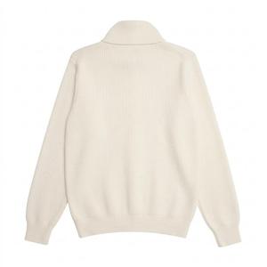 Cardigan pour homme en mélange acrylique et laine, col montant boutonné, manches longues, personnalisable avec logo, marque de cardigans pour homme - Product Image 3