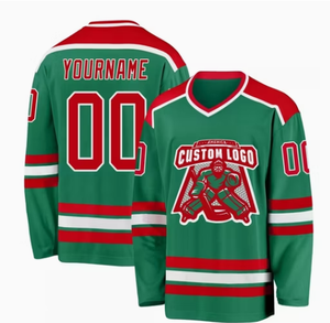 Custom <b>Ice</b> Hockey Jersey Men Long Sleeve Sublimated Print Moisture Wicking Polyester VNeck Adult Uniform - Product Image 3