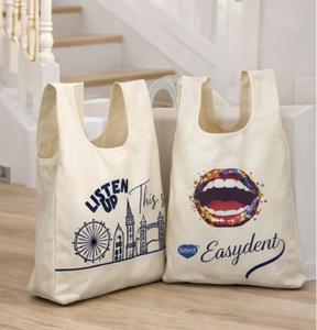 กระเป๋าโท้ทแฟชั่นคุณภาพสูงสำหรับผู้หญิง ผลิตจากผ้าฝ้าย 100% ปรับแต่งได้ตามต้องการ พร้อมโลโก้ สี และบรรจุภัณฑ์ที่ออกแบบเอง สำหรับการช้อปปิ้ง - Product Image 2