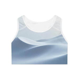 Sujetador Deportivo para Niñas con Logotipo Personalizado, Resistente a Impactos, de Alta Sujeción, Estilo Deportivo con Contraste de Color, para Yoga y Gimnasio, Sin Ajuste, Doble Capa, Tallas Grandes - Product Image 1