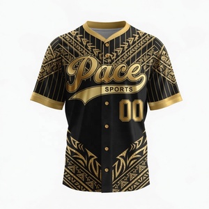 เสื้อเบสบอลชายแบบสั่งทำพิเศษ ลายทางพินสไตรป์ พิมพ์ลายแบบซับลิเมชั่นเต็มตัว ทรงพอดีตัว พร้อมชื่อและหมายเลข - Product Image 2
