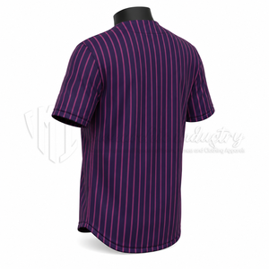 Custom for Pinstripe Baseball Jersey Premium Team Uniform Full <b>Button</b> Athletic Baseball <b>Shirt</b> Moisture Wicking 100% Polyester - Product Image 5