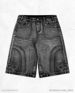 Shorts en jean pour homme, design personnalisé, couleur unie, tissu personnalisé, coupe ajustée, légers, séchage rapide, respirants, activités de plein air - Product Image 4