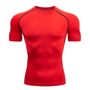 Camiseta Deportiva para Hombre, para Entrenamiento al Aire Libre, Gimnasio, Correr, Camiseta de Compresión, Elástica, Transpirable - Product Image 5