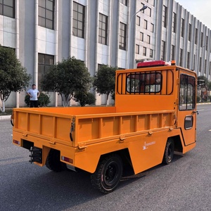 Kendaraan transportasi Flatbed listrik kustom dengan kabin dan pendingin udara muatan tugas berat - Product Image 2