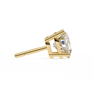 Clásicos pendientes de oro de 18 quilates con diamantes cultivados en laboratorio de 1 quilate cada uno, corte corazón de 4 puntas, E VS, certificados por IGI, ideales para regalo, fiestas y aniversarios. - Product Image 5